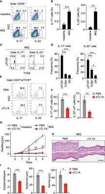 Roles of tumor necrosis factor-like ligand 1A in γδT-cell activation and psoriasis pathogenesis